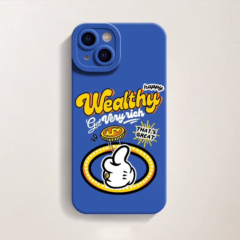 Rich Vibes Cartoon Style Silicone Case for Apple iPhone Series – view 2