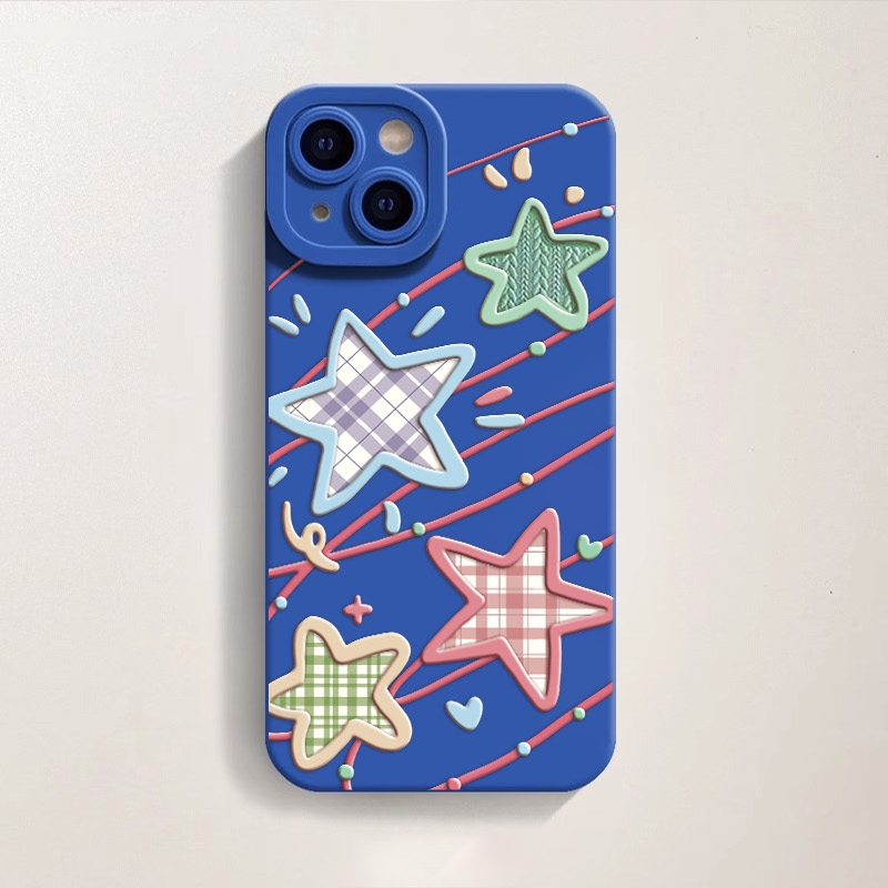 Plaid Stars and Stripes Silicone Case for Apple iPhone Series – view 3