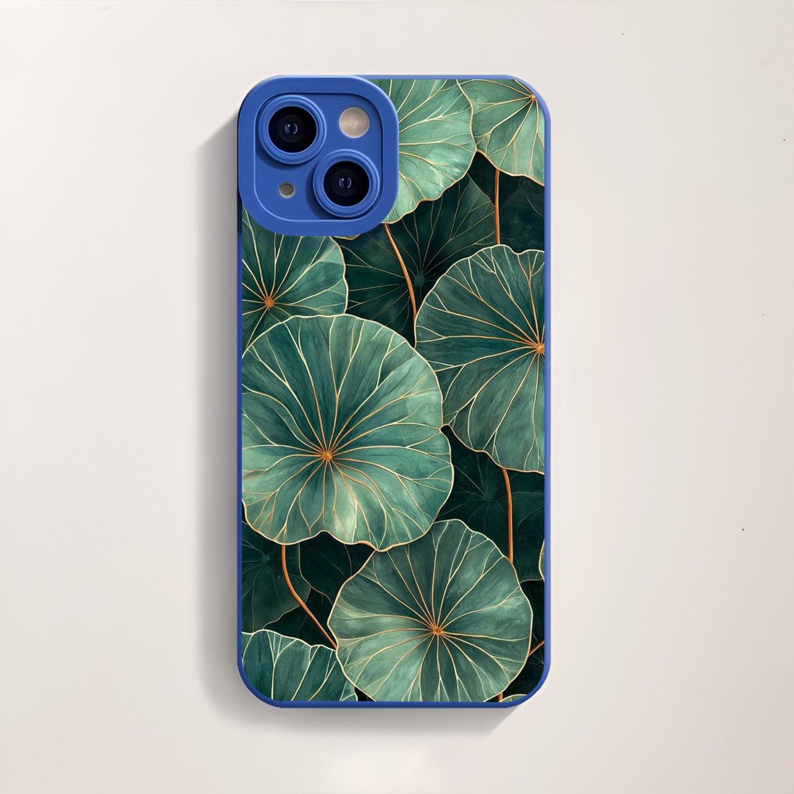 Tropical Lotus Leaf Silicone Case for Apple iPhone Series – view 3