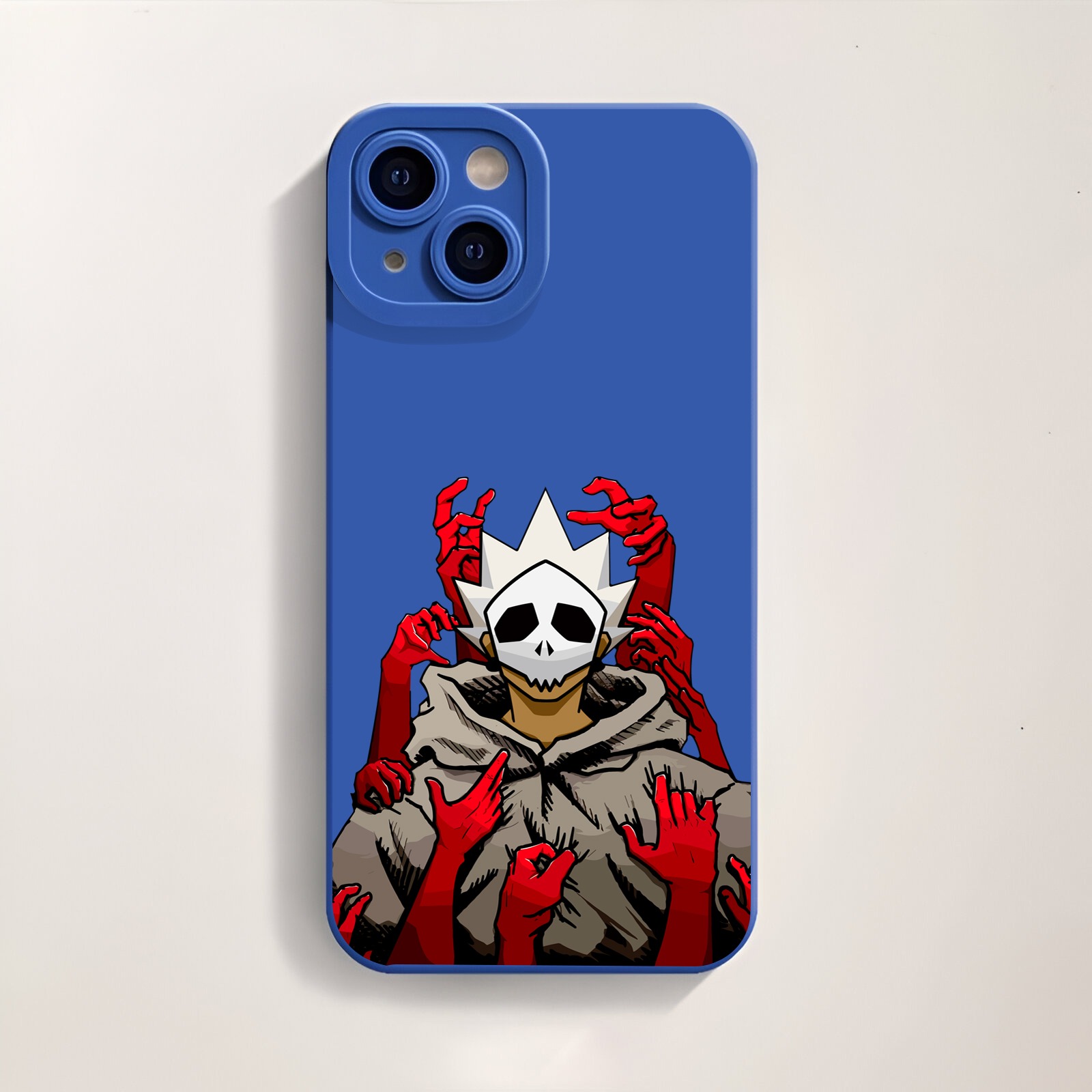 Edgy Skull and Hands Red Silicone Case for Apple iPhone Series – view 3