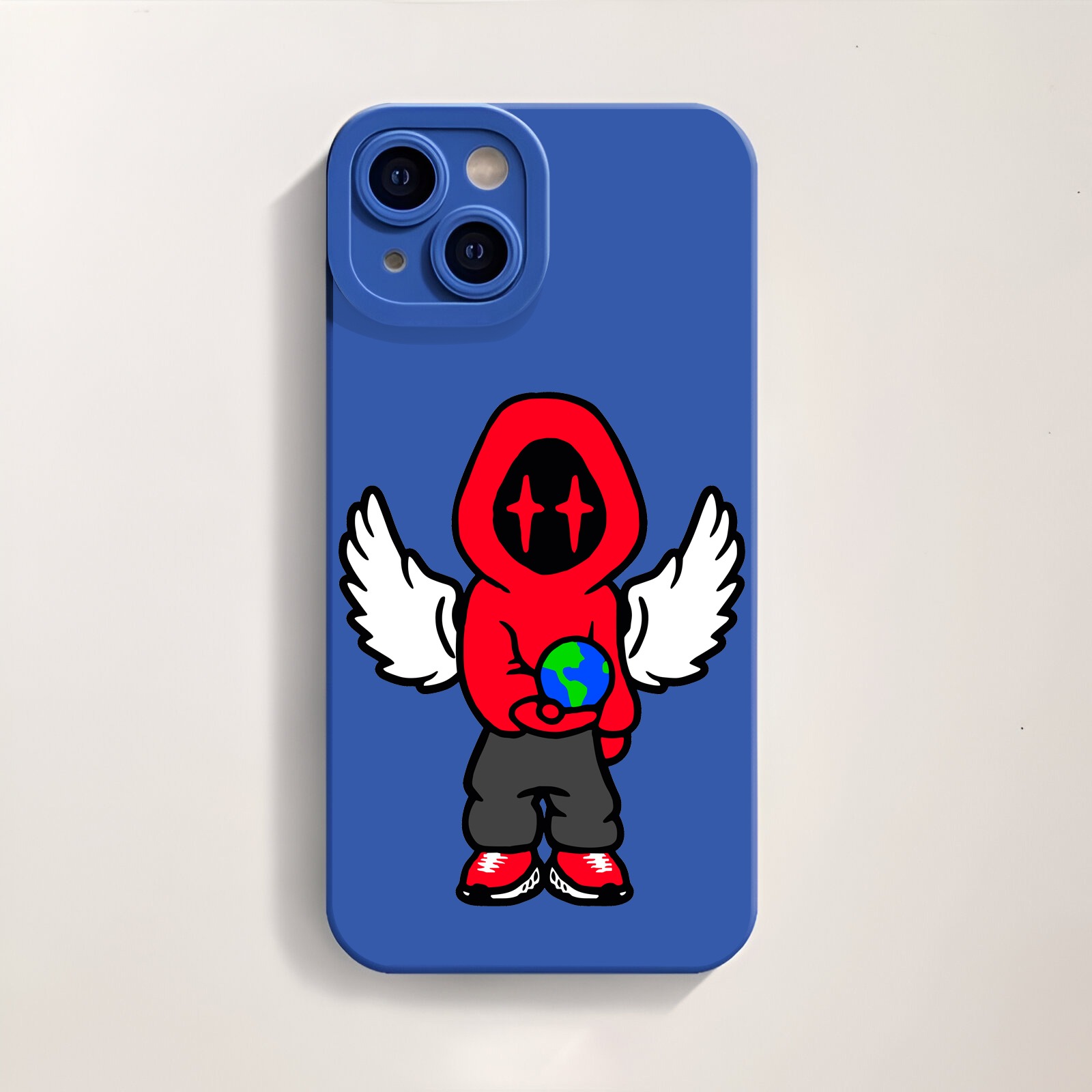 Winged Hoodie Guardian Design - Silicone Case for Apple iPhone Series – view 4