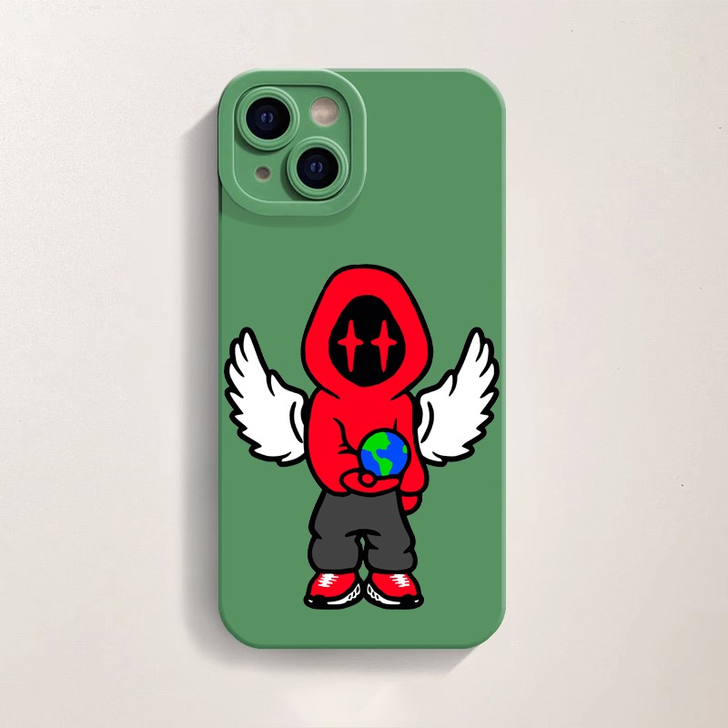 Winged Hoodie Guardian Design - Silicone Case for Apple iPhone Series – view 3