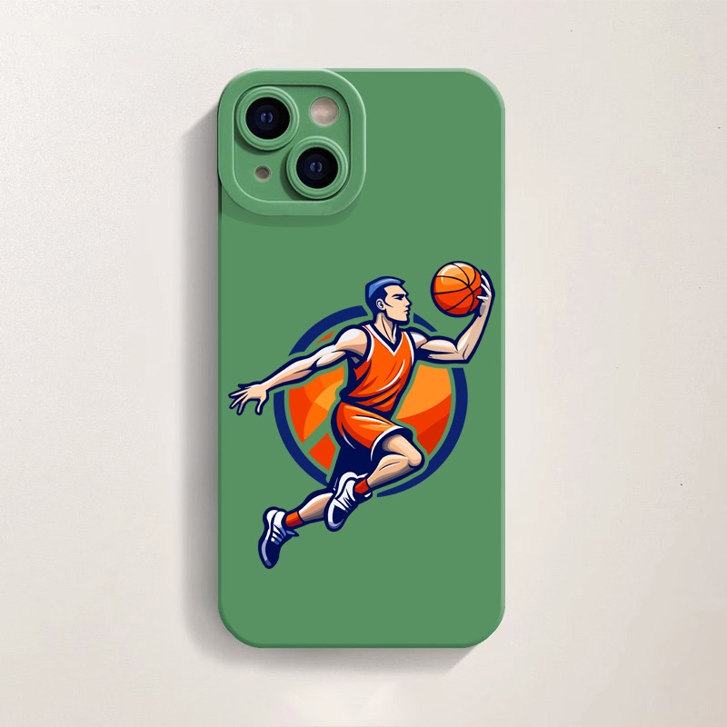 Dynamic Dunk Basketball Art Silicone Case for Apple iPhone Series – view 3