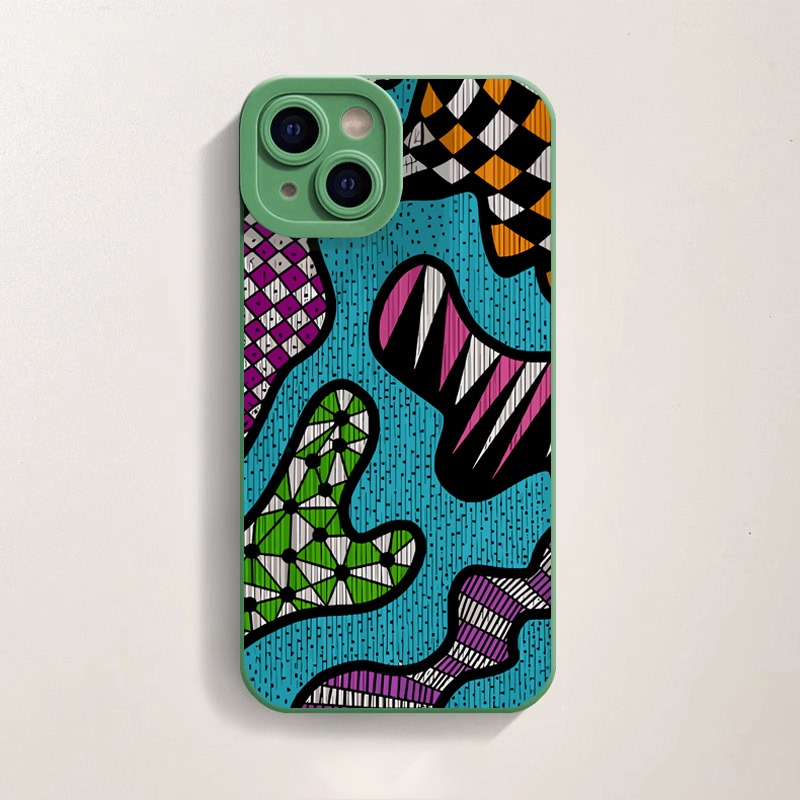 Vibrant Geometric Splash Silicone Case for Apple iPhone Series – view 5