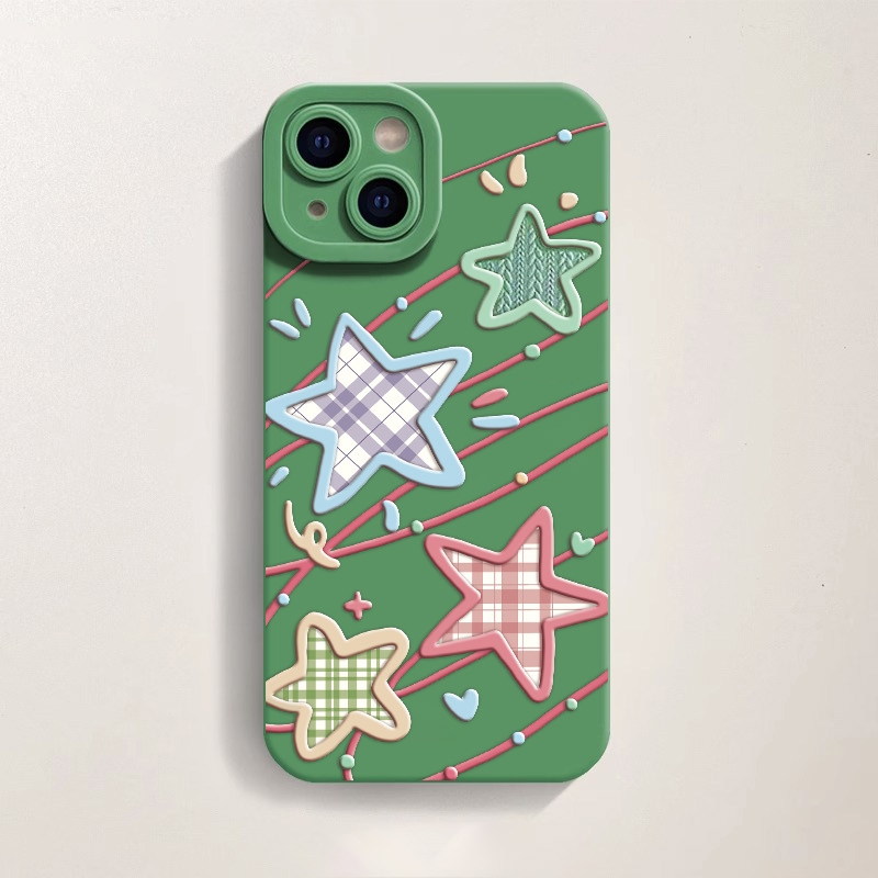Plaid Stars and Stripes Silicone Case for Apple iPhone Series – view 5