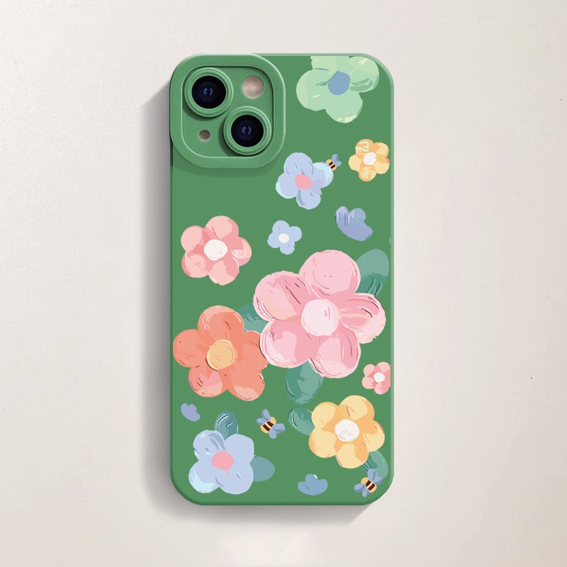 Vintage Floral Bliss Silicone Case for Apple iPhone Series – view 5