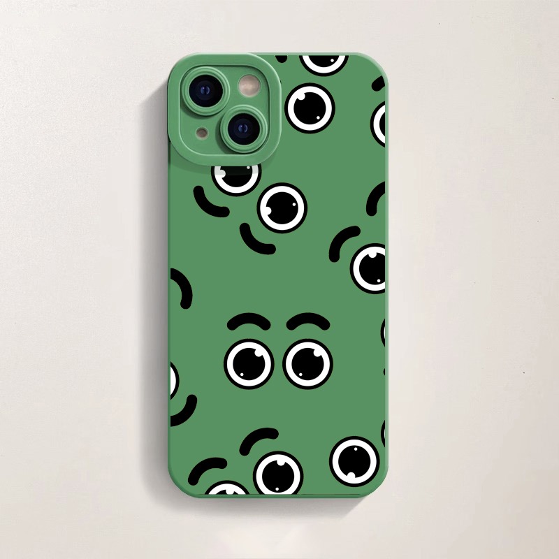 Playful Eye Pattern Silicone Case for Apple iPhone Series – view 5
