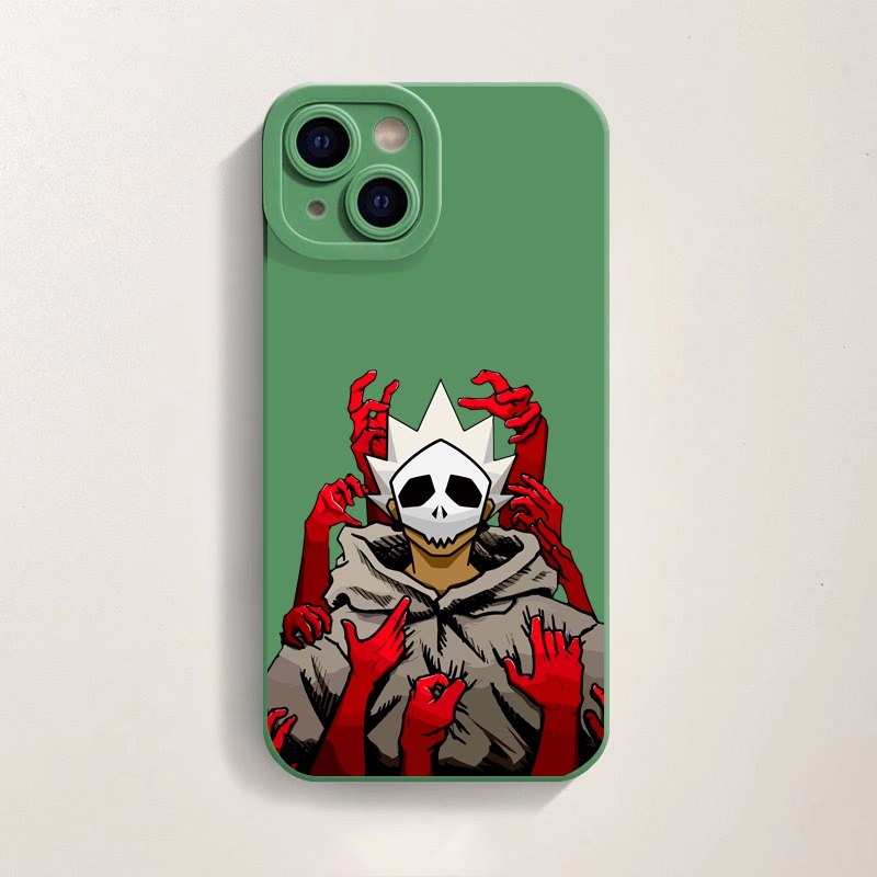Edgy Skull and Hands Red Silicone Case for Apple iPhone Series – view 4