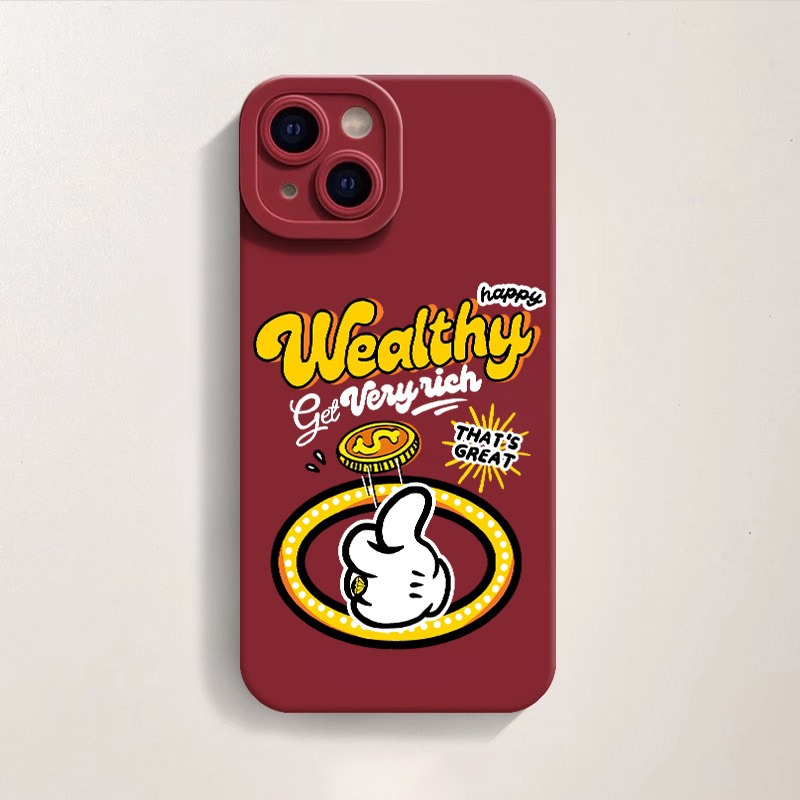 Rich Vibes Cartoon Style Silicone Case for Apple iPhone Series – view 1