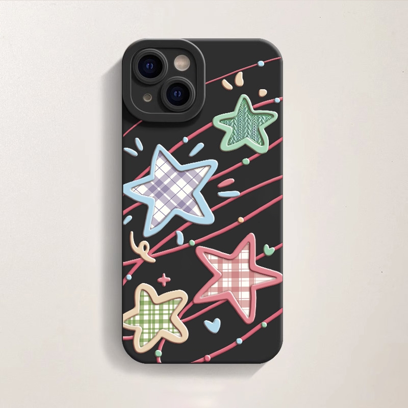 Plaid Stars and Stripes Silicone Case for Apple iPhone Series – view 1