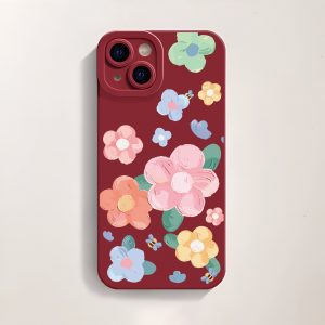 Vintage Floral Bliss Silicone Case for Apple iPhone Series