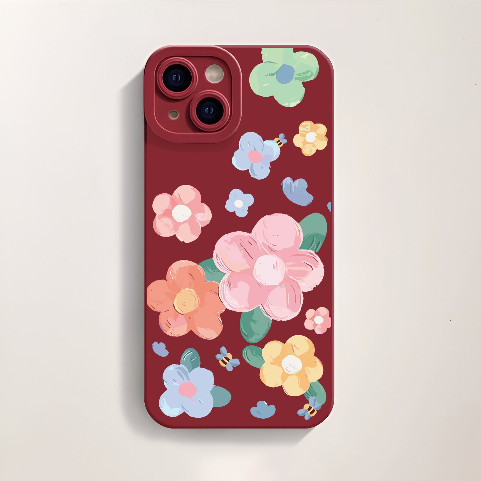 Vintage Floral Bliss Silicone Case for Apple iPhone Series – view 1