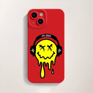 Dripping Smiley Beats Silicone Case for Apple iPhone Series