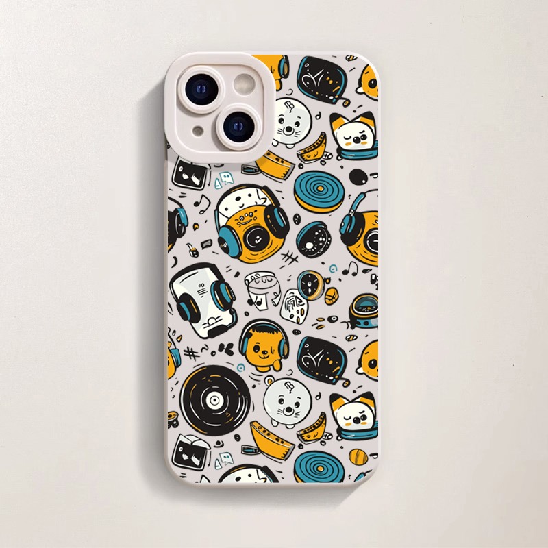 Groovy Beats Doodle Art Silicone Case for Apple iPhone Series – view 1