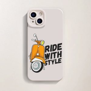 Retro Scooter Adventure Silicone Case for Apple iPhone Series