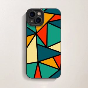 Vibrant Geometric Kaleidoscope Silicone Case for Apple iPhone Series