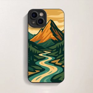 Golden Mountain Vista Silicone Case for Apple iPhone Series