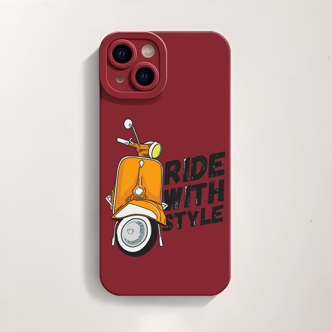 Retro Scooter Adventure Silicone Case for Apple iPhone Series – view 3