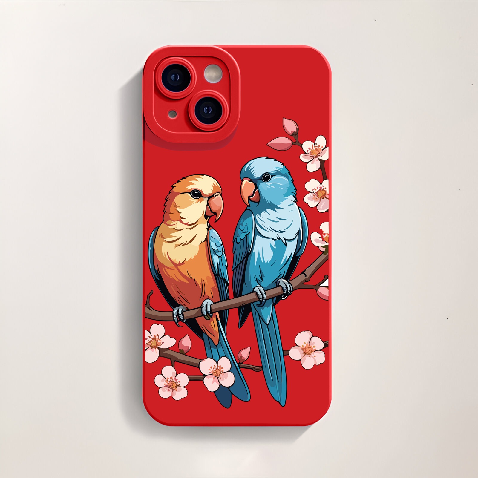 Tropical Parrot Blossom Silicone Case for Apple iPhone Series – view 4
