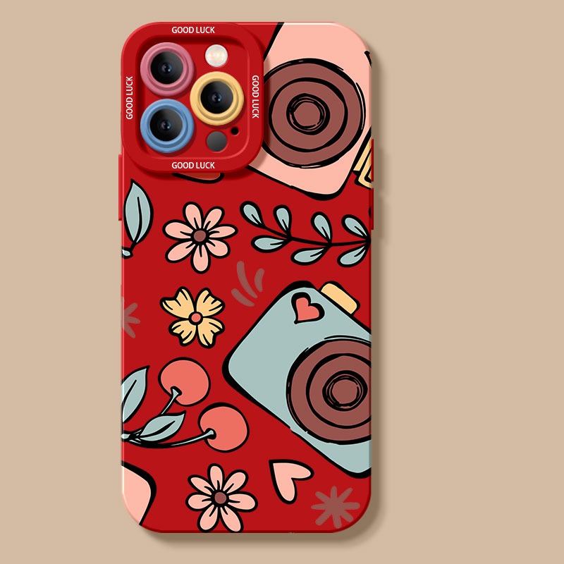 Cherry Blossom Camera Art Silicone Case for Apple iPhone Series – view 3