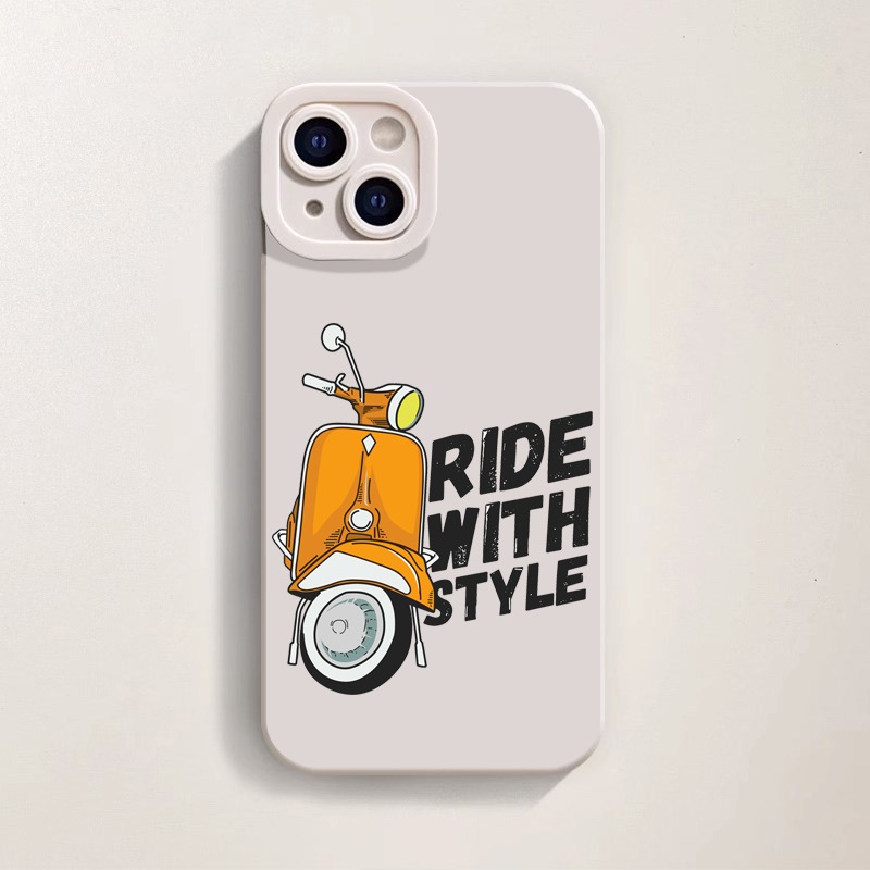 Retro Scooter Adventure Silicone Case for Apple iPhone Series – view 4