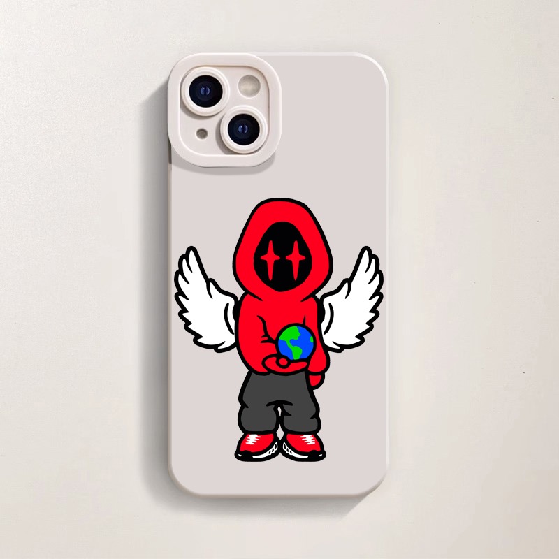 Winged Hoodie Guardian Design - Silicone Case for Apple iPhone Series – view 5