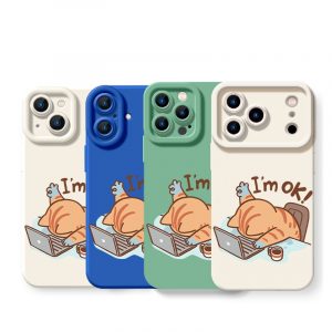 Sleepy Cat Workday Blues Silicone Case for Apple iPhone Series