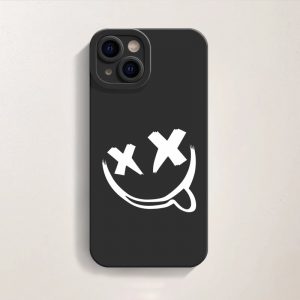 Edgy Smiley Face Silicone Case for Apple iPhone Series