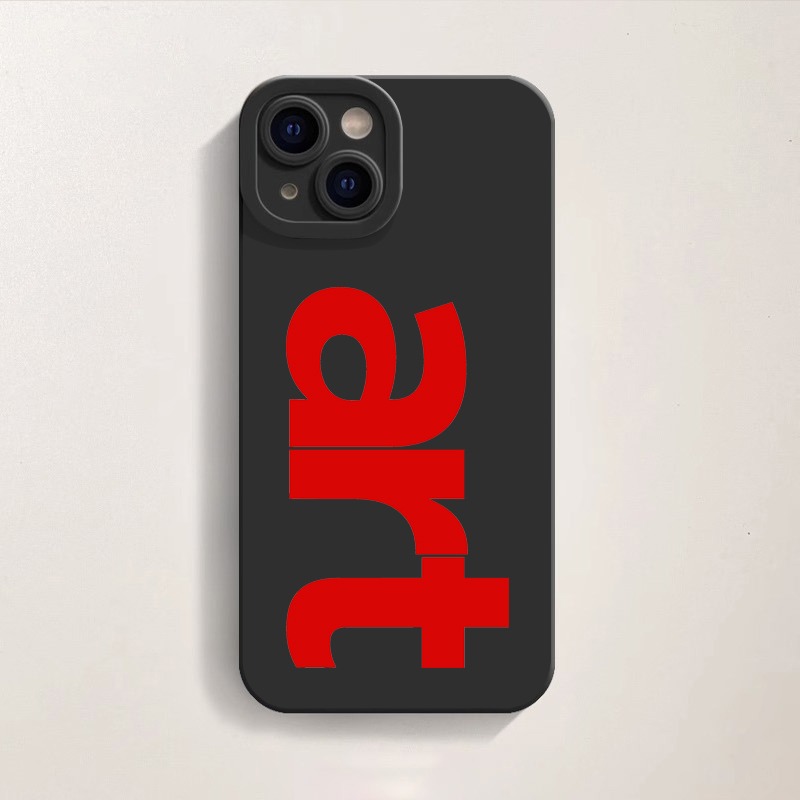 Bold Red Art Typography Silicone Case for Apple iPhone Series – view 2