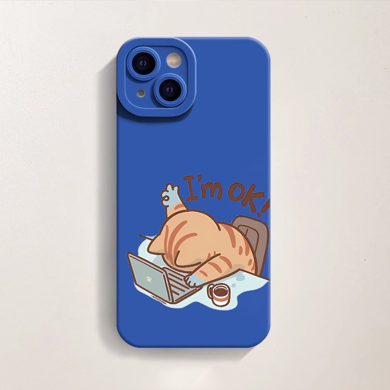 Sleepy Cat Workday Blues Silicone Case for Apple iPhone Series – view 4