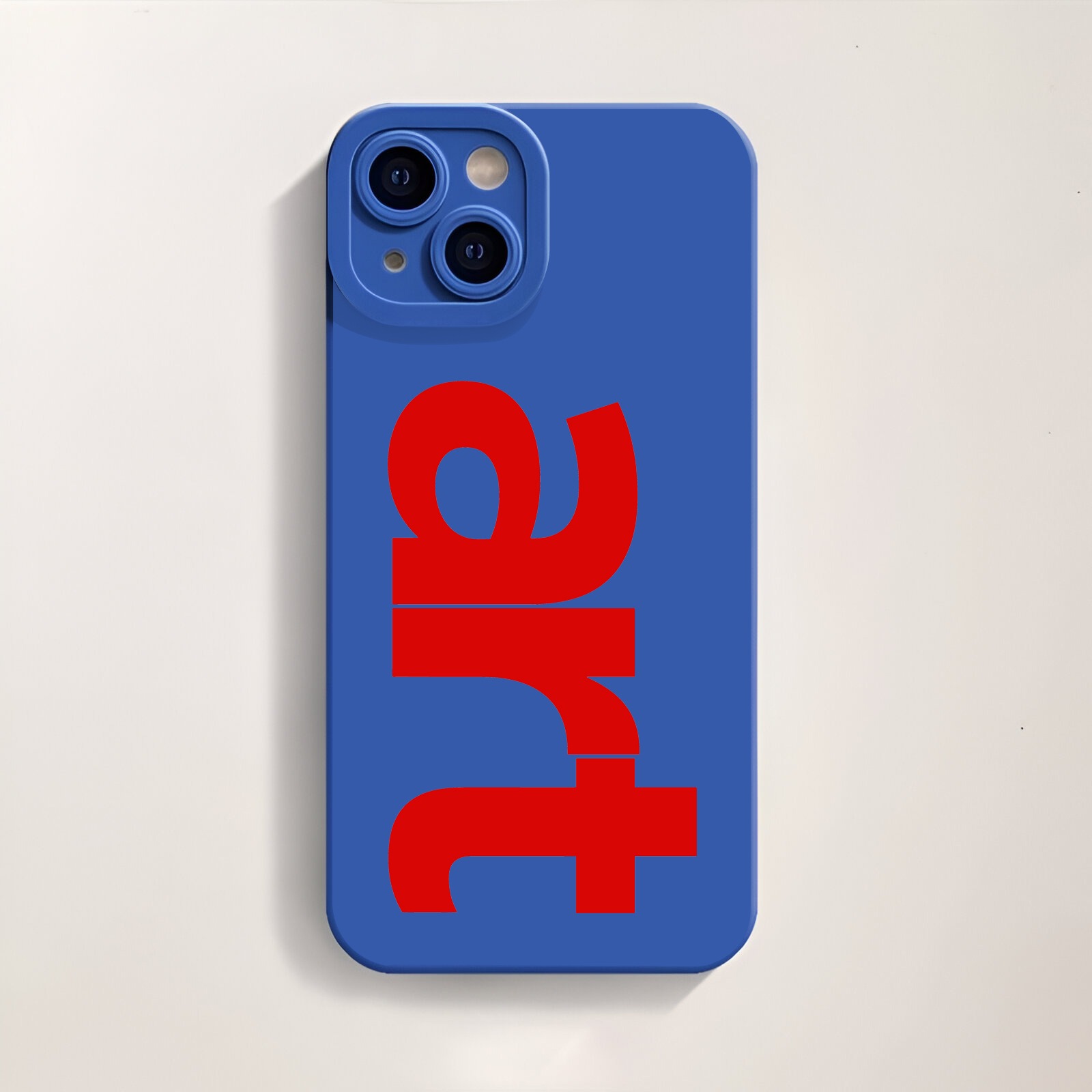 Bold Red Art Typography Silicone Case for Apple iPhone Series – view 3