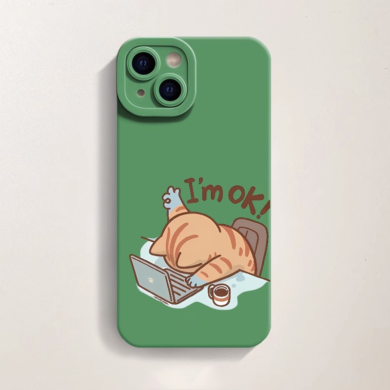 Sleepy Cat Workday Blues Silicone Case for Apple iPhone Series – view 2