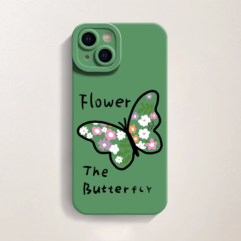 Floral Butterfly Garden Silicone Case for Apple iPhone Series – view 3