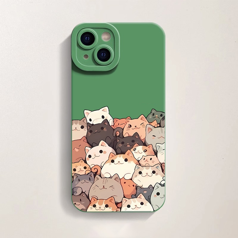 Playful Kittens Collage Silicone Case for Apple iPhone Series – view 2