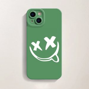 Edgy Smiley Face Silicone Case for Apple iPhone Series
