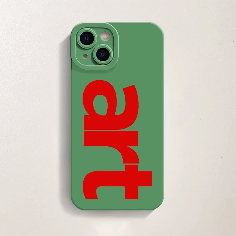 Bold Red Art Typography Silicone Case for Apple iPhone Series – view 5