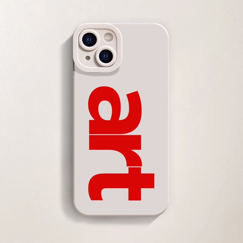 Bold Red Art Typography Silicone Case for Apple iPhone Series – view 1
