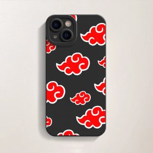 Red Cloud Pattern Silicone Case for Apple iPhone Series