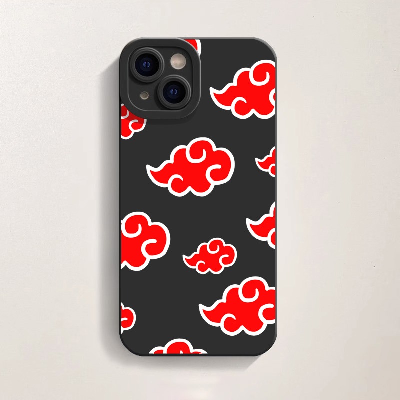 Red Cloud Pattern Silicone Case for Apple iPhone Series – view 1