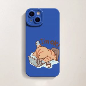 Sleepy Cat Workday Blues Silicone Case for Apple iPhone Series