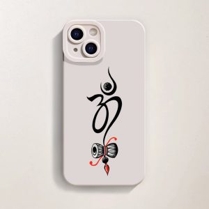 Sacred Symbol and Damru Art Silicone Case for Apple iPhone Series