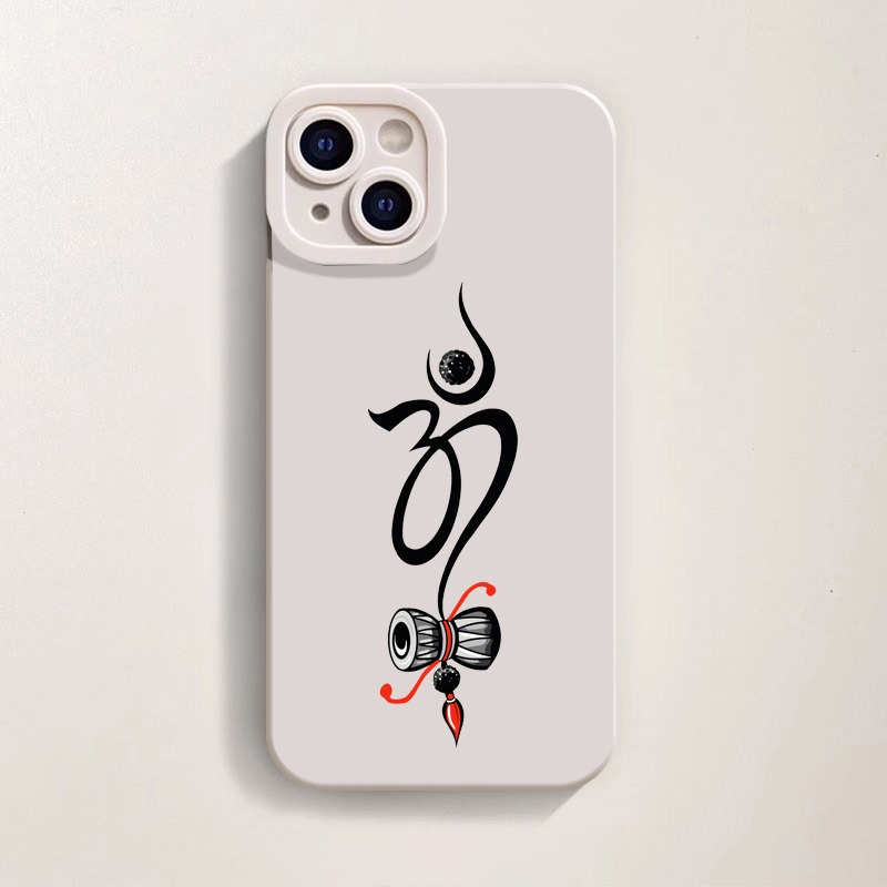 Sacred Symbol and Damru Art Silicone Case for Apple iPhone Series – view 1