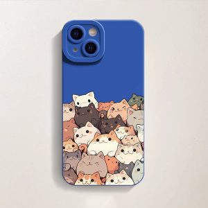 Playful Kittens Collage Silicone Case for Apple iPhone Series