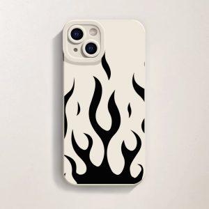 Flame Wave Design Silicone Case for Apple iPhone Series