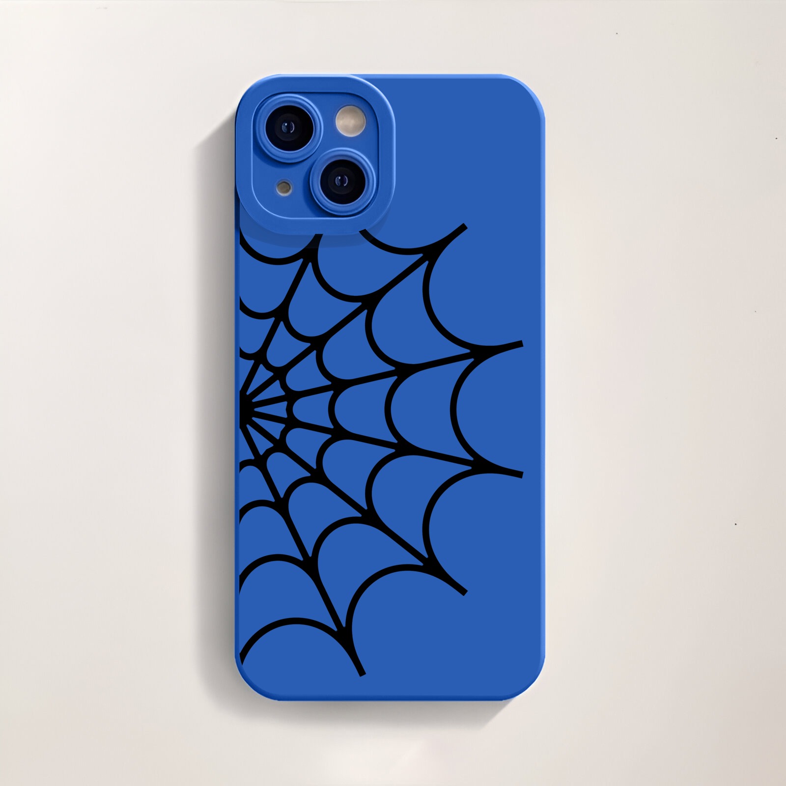 Webbed Elegance Blue Silicone Case for Apple iPhone Series – view 1