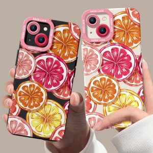 Citrus Splash Silicone Case for Apple iPhone Series.