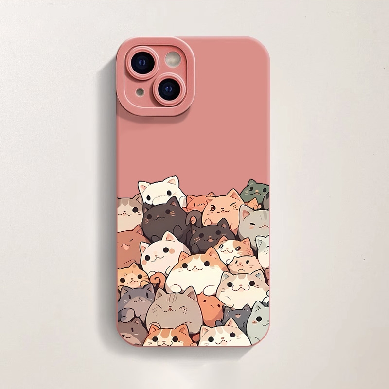 Playful Kittens Collage Silicone Case for Apple iPhone Series – view 4