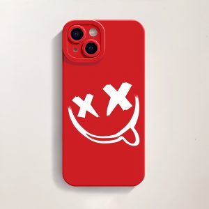 Edgy Smiley Face Silicone Case for Apple iPhone Series