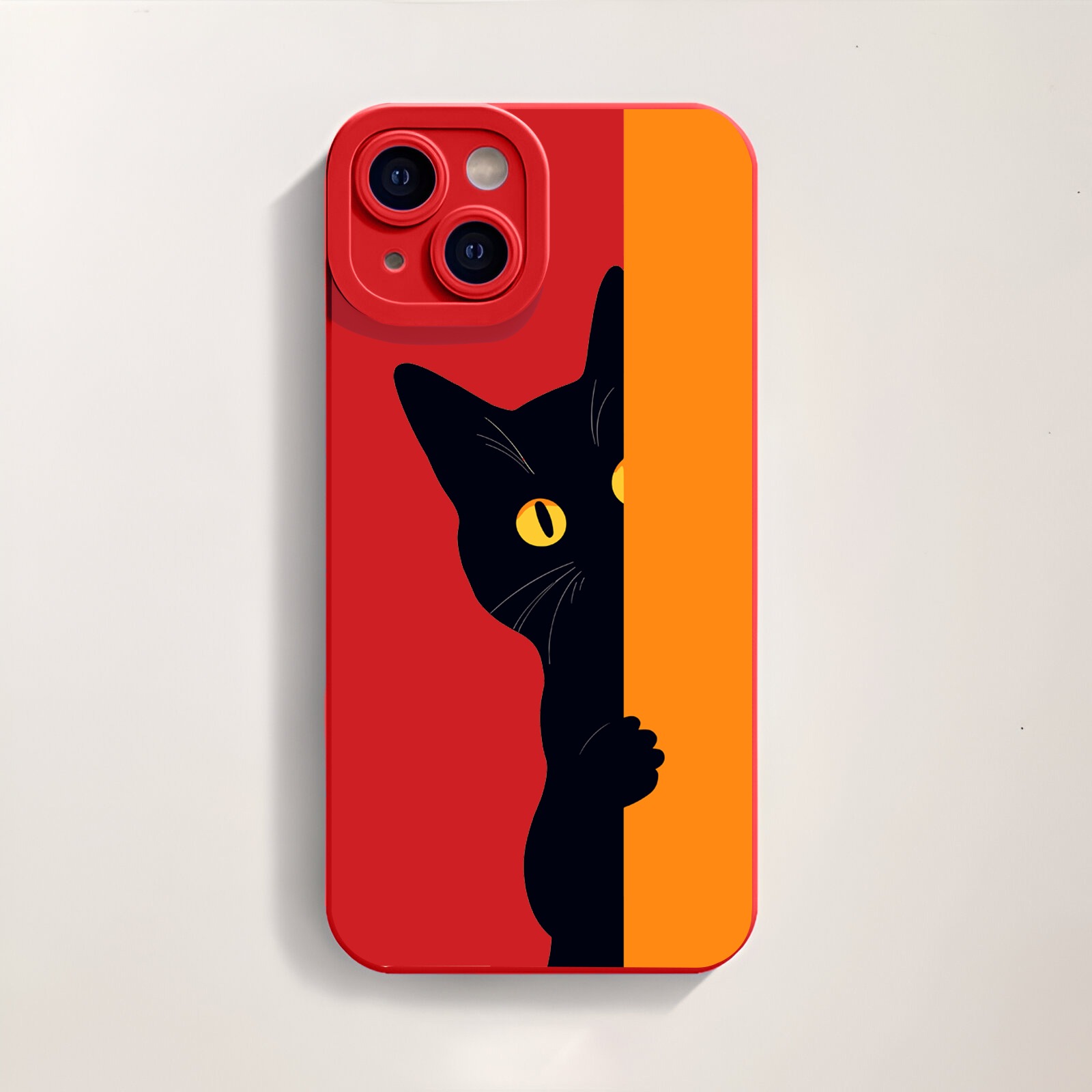 Peek-a-Boo Black Cat Charm Silicone Case for Apple iPhone Series – view 4