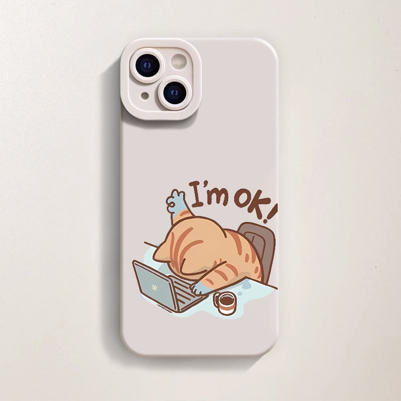 Sleepy Cat Workday Blues Silicone Case for Apple iPhone Series – view 3